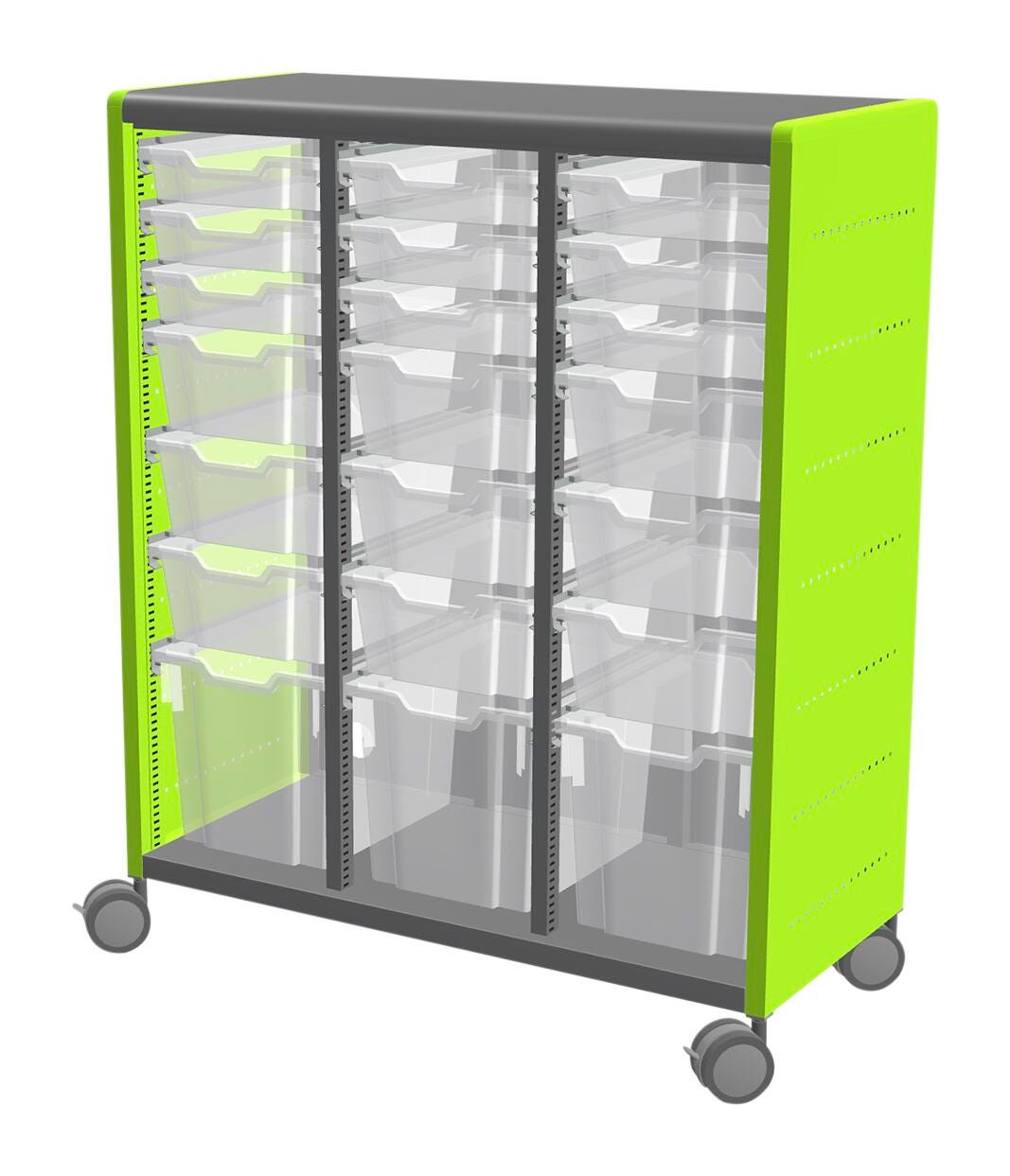 Classroom Select Geode Tall Cabinet, Triple Wide with Totes, 42 x 19-1/4 x 47-1/4 Inches 4000317